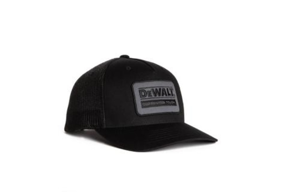 DW Oakdale Trucker Hat with Patch in BLACK with BLACK MESH - OSFA DXWW50041-308-OSFA from DW