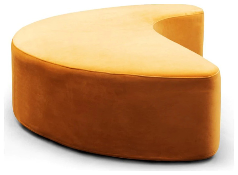 Cara Ottoman  Lune Shape Orange   Modern   Footstools And Ottomans   by V.S.D Furniture  Houzz