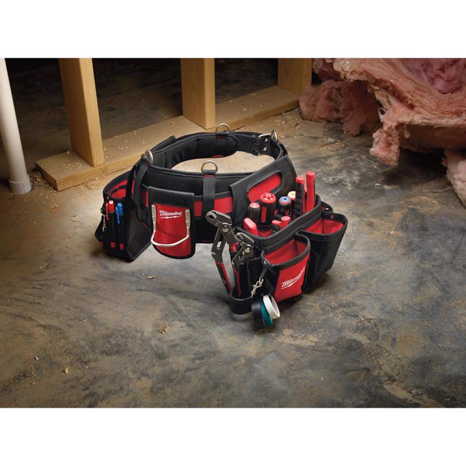 MW 29 pocket Nylon Work Belt Black/Red