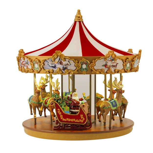 Mr Christmas Animated Led Very Merry Christmas Carousel Musical Decoration