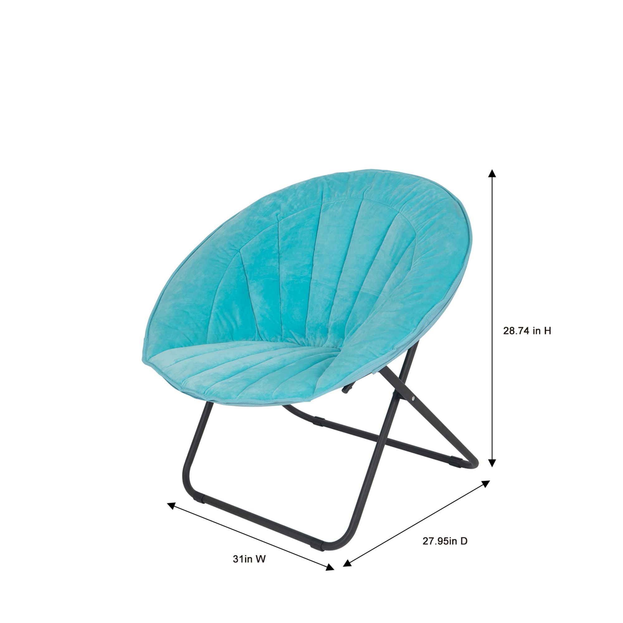 Mainstays Velvet Saucer Chair, Teal