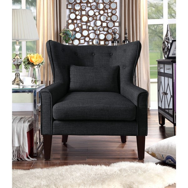 Lilliana Tufted Accent Wingback Chair with Back Cushion