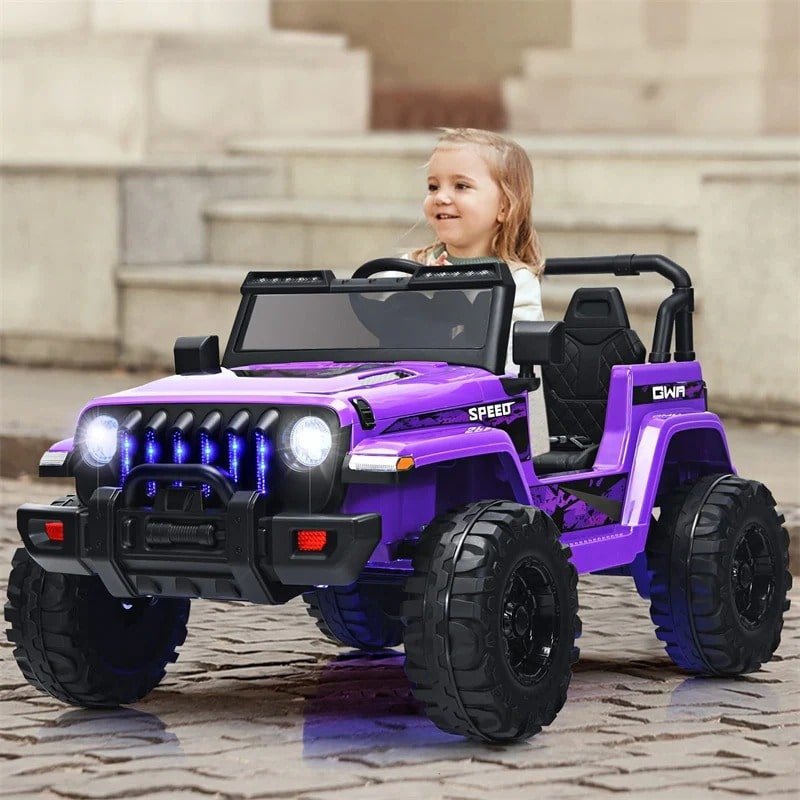 Kids Ride on Jeep Truck 12V Battery Powered Electric Riding Toy Car with 2.4G Remote Control