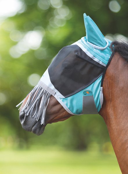 Shires Equestrian Products Deluxe Horse Fly Mask w/ Ear and Nose Fringe