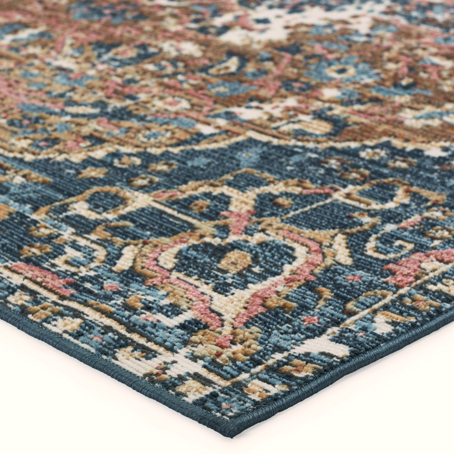 Swoon Indoor/Outdoor Akela Dark Blue & Multicolor Rug