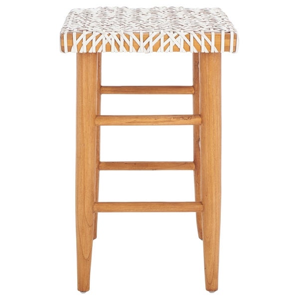 SAFAVIEH Kaleo Woven Leather Counter Stool - 19