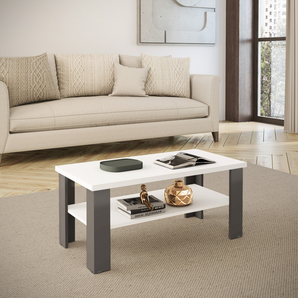 Modern Classic Rectangular Coffee Table for Living Room with Color Combination   Scandinavian   Coffee Tables   by 7even USA Group  LLC  Houzz