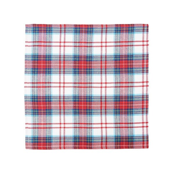 Morris Plaid Red and Green Woven Napkin Set of 6