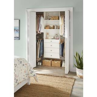 Closet Evolution Ultimate 60 in. W - 96 in. W Tower Wall Mount 6-Shelf Wood Closet System WH19