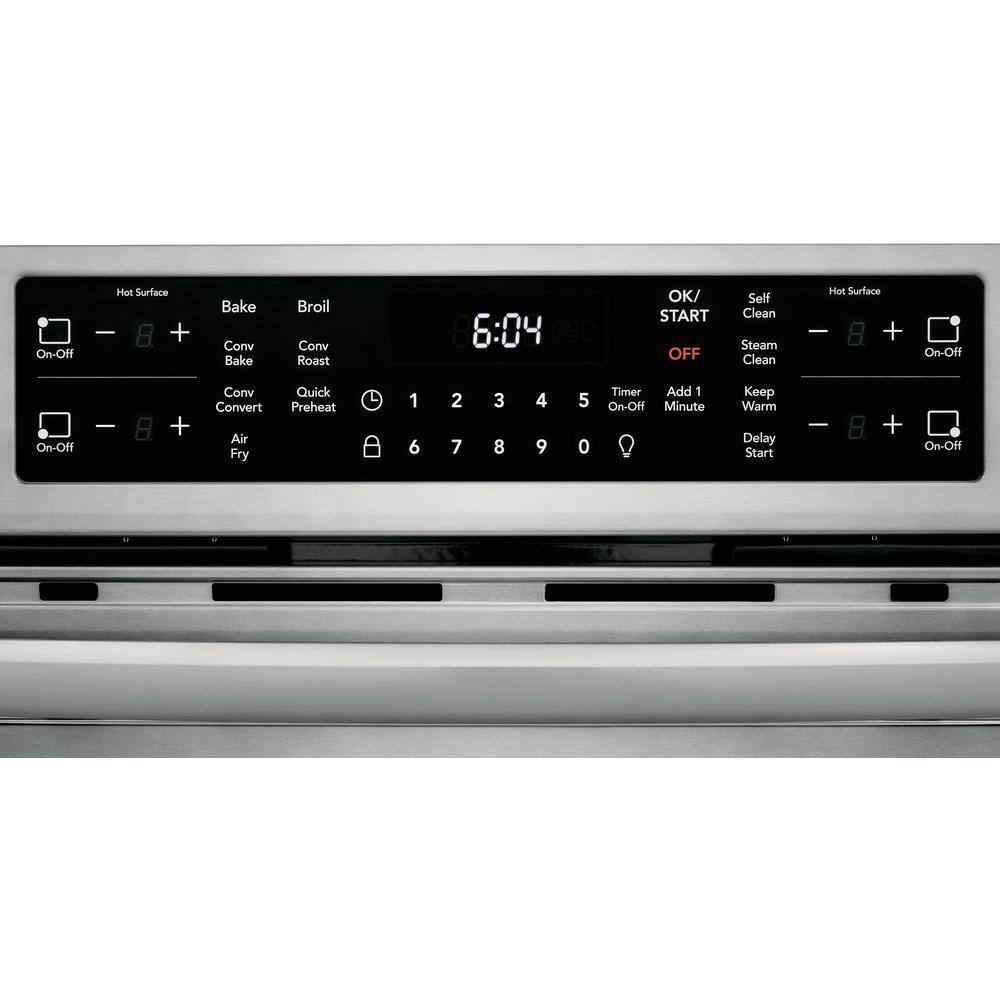 FRIGIDAIRE GALLERY 30 in. 4 Element Slide-In Induction Range in Stainless Steel with Convection and Air Fry FGIH3047VF