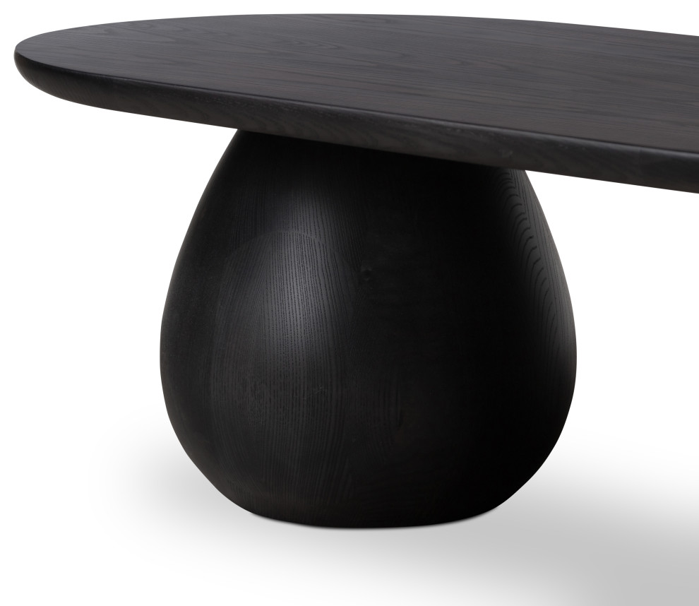 Merla Wood Coffee Table Black Wash Ash   Transitional   Coffee Tables   by Zin Home  Houzz