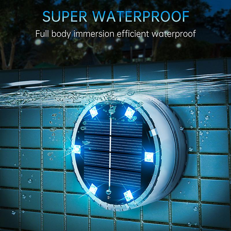 Solar Led Pool Light Rgb Color Changing Underwater Solar Wall Lamp Waterproof Decoration Lights For Pond Fountain Aquarium Patio