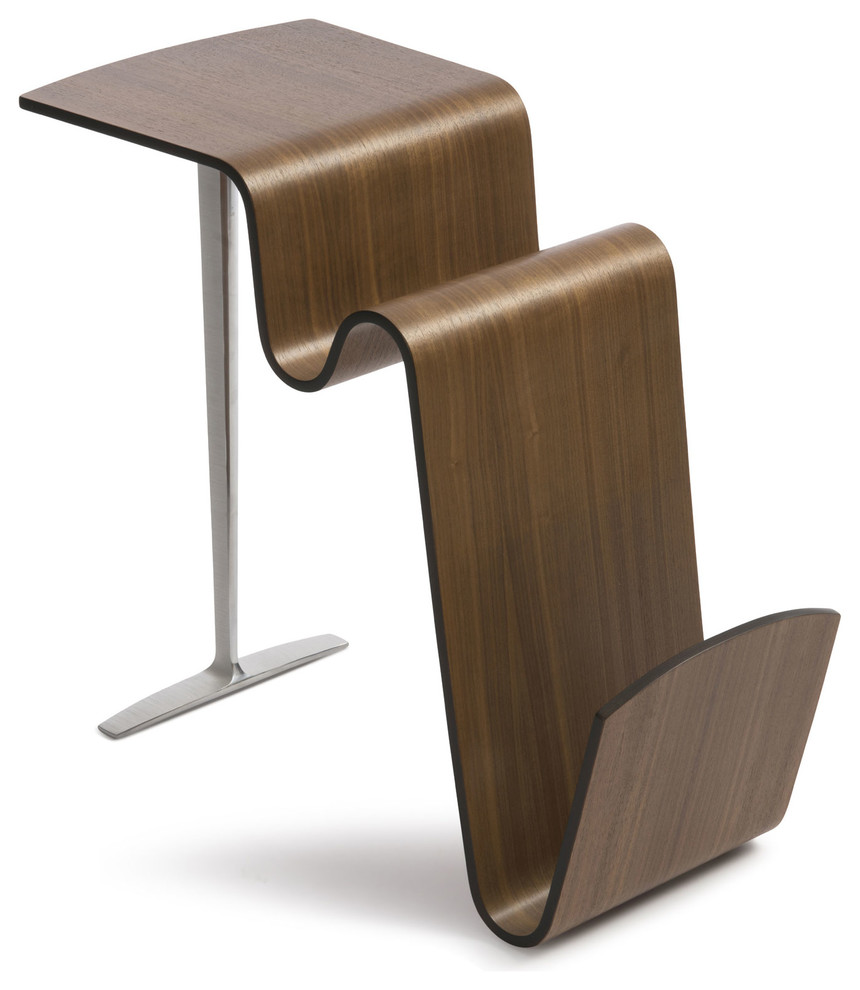 Conform Funco Walnut Side Table   Contemporary   Side Tables And End Tables   by Plush Pod Decor  Houzz