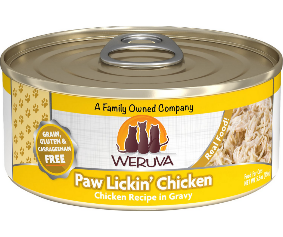 Weruva - All Breeds， Adult Cat Paw Lickin'， Grain Free Chicken in Grav