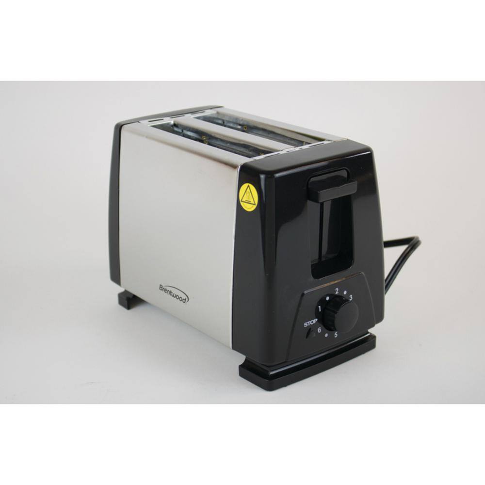 Brentwood 2-Slice Black Extra-Wide Slot Toaster TS-280S