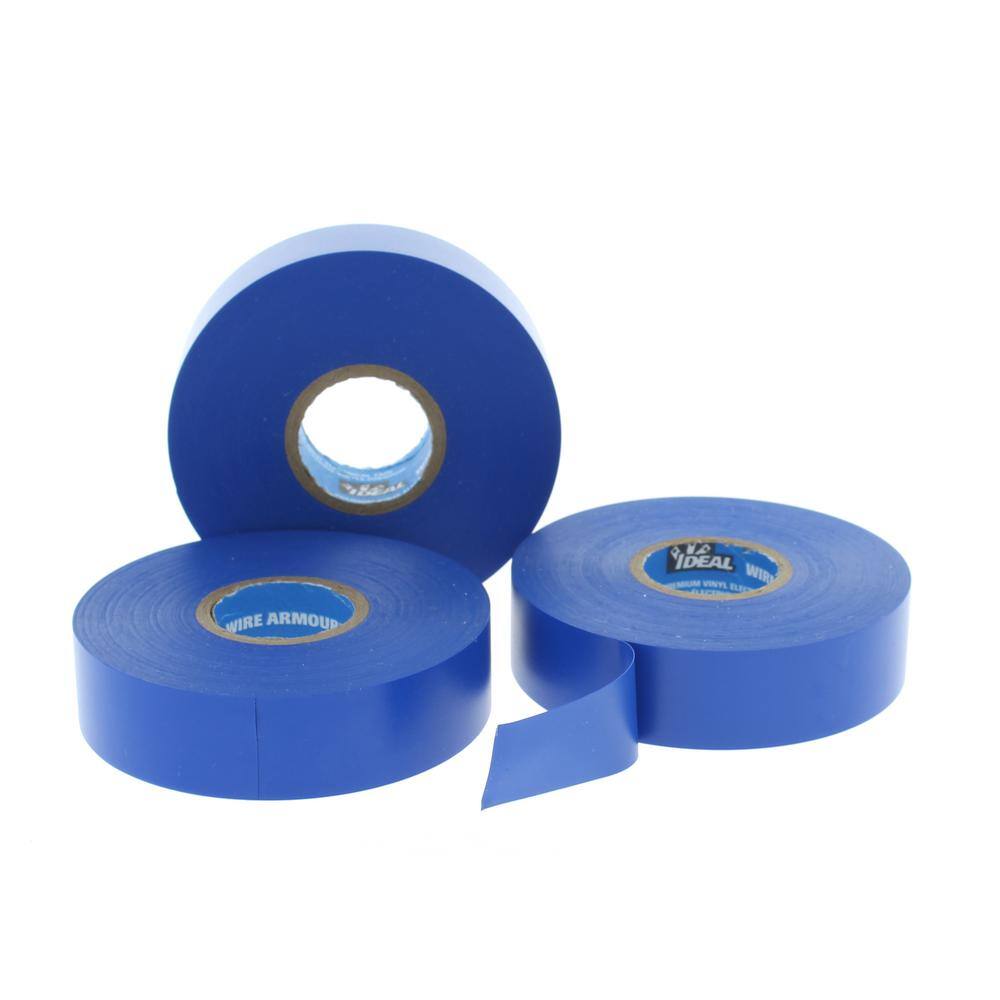 IDEAL Wire Armour 34 in. x 66 ft. Premium Vinyl Tape Blue (10-Pack) 46-35-BLU-10PK