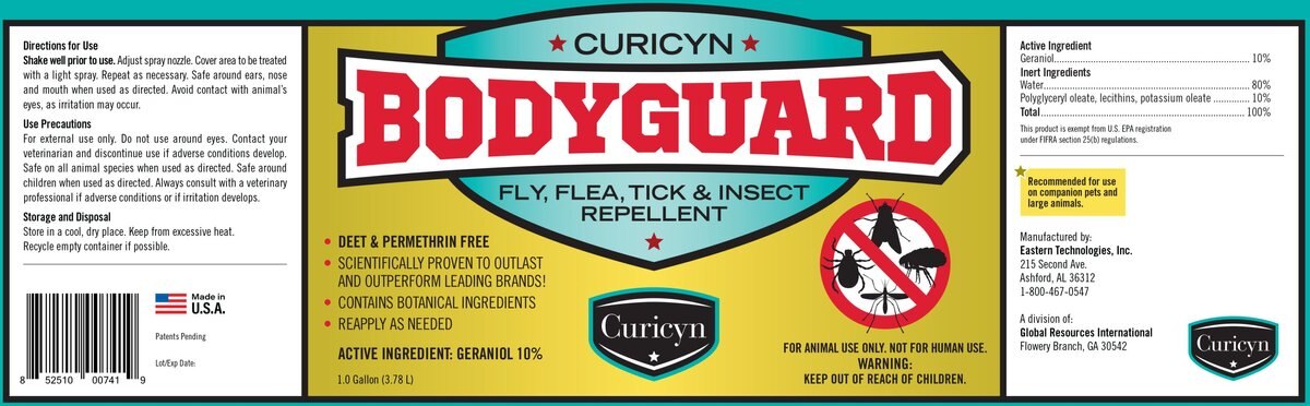 Curicyn BodyGuard Fly， Flea， Tick and Insect Repellent Horse Spray