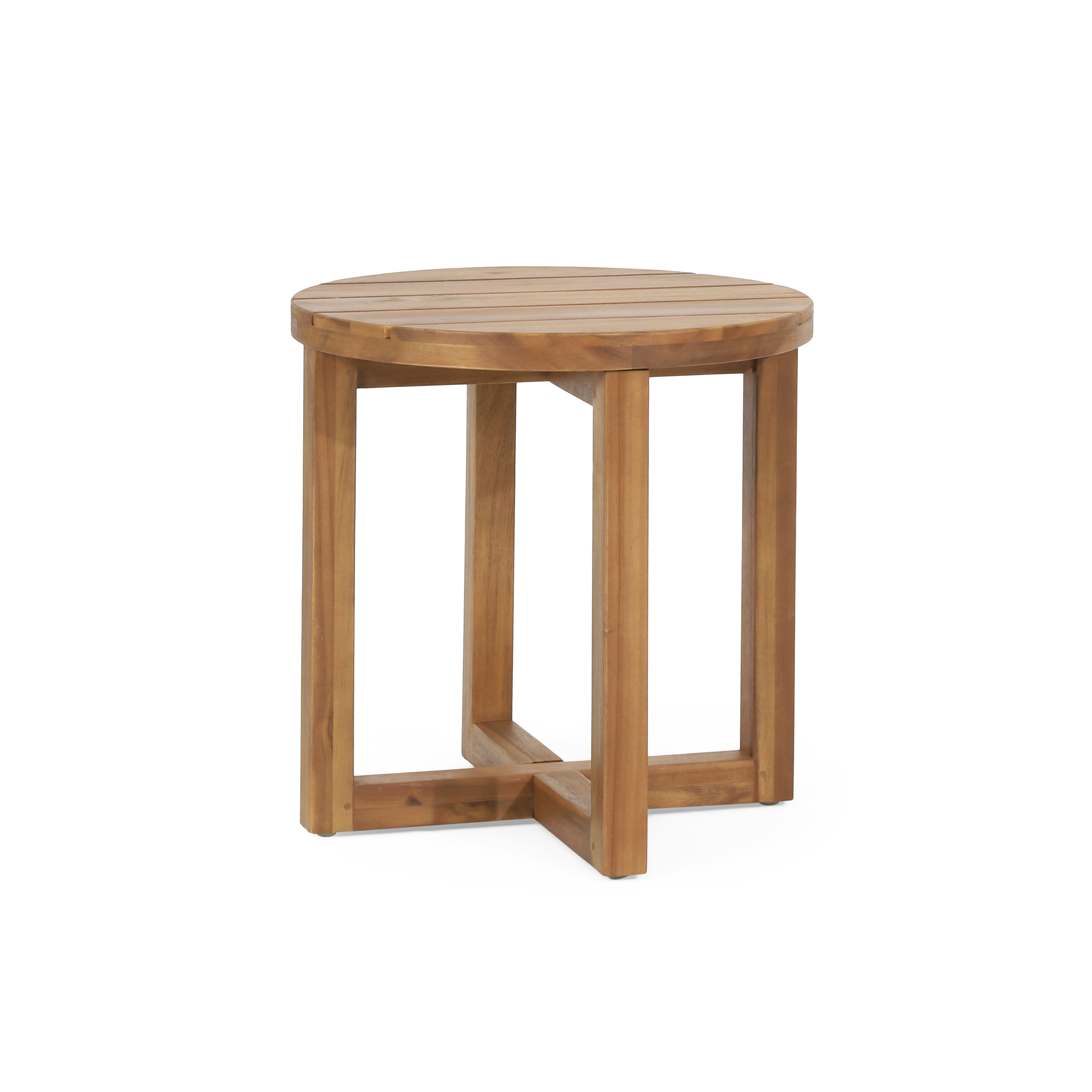 Hobbs Outdoor Acacia Wood Circular Side Table, Teak