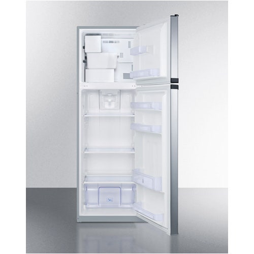 Summit Appliance FF948SSIM Frost-Free Refrigerator-Freezer With Installed Icemaker For Smaller Kitchens