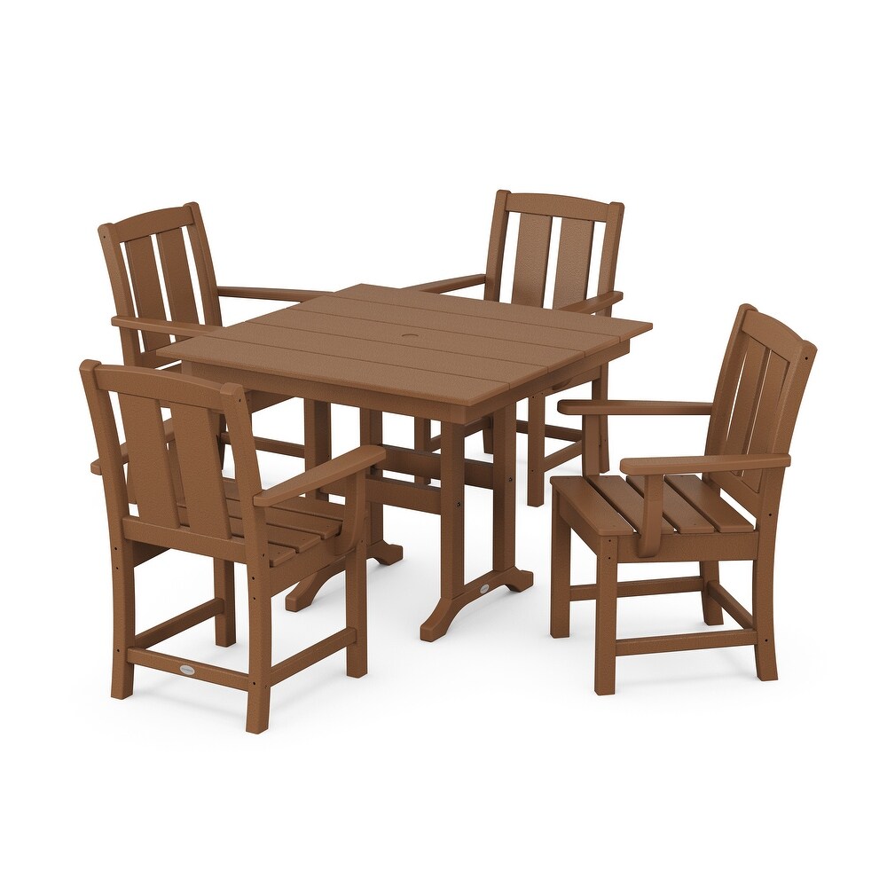 Mission 5 Piece Farmhouse Dining Set