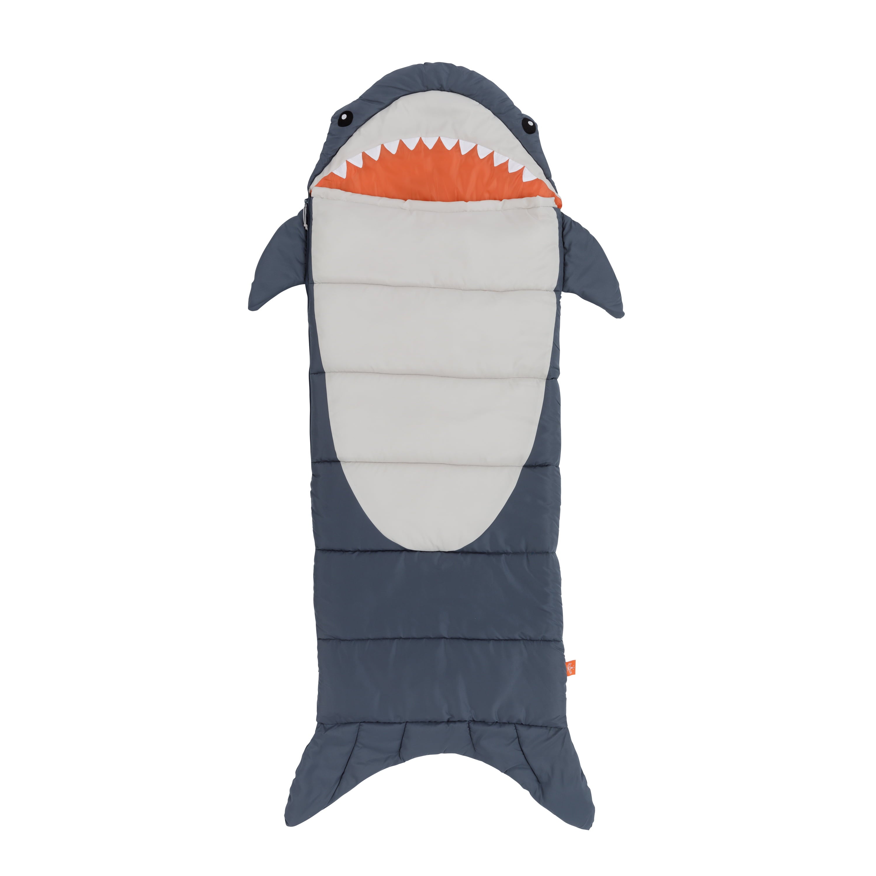 Firefly! Outdoor Gear Finn the Shark Kid's Sleeping Bag - Navy/Gray (65 in. x 24 in.)