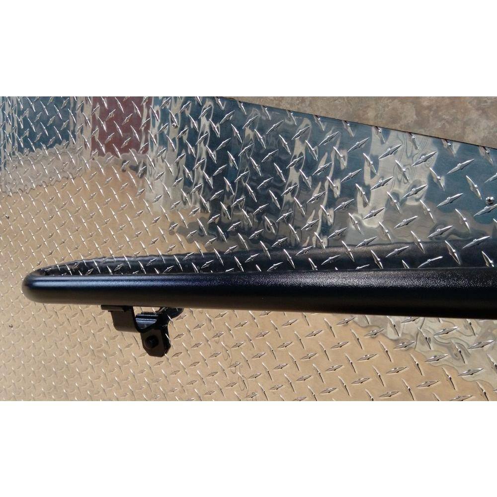 EZ Handrail 4 ft. Textured Black Aluminum Round with Curved Ends Handrail Kit EZA4KWR-HB