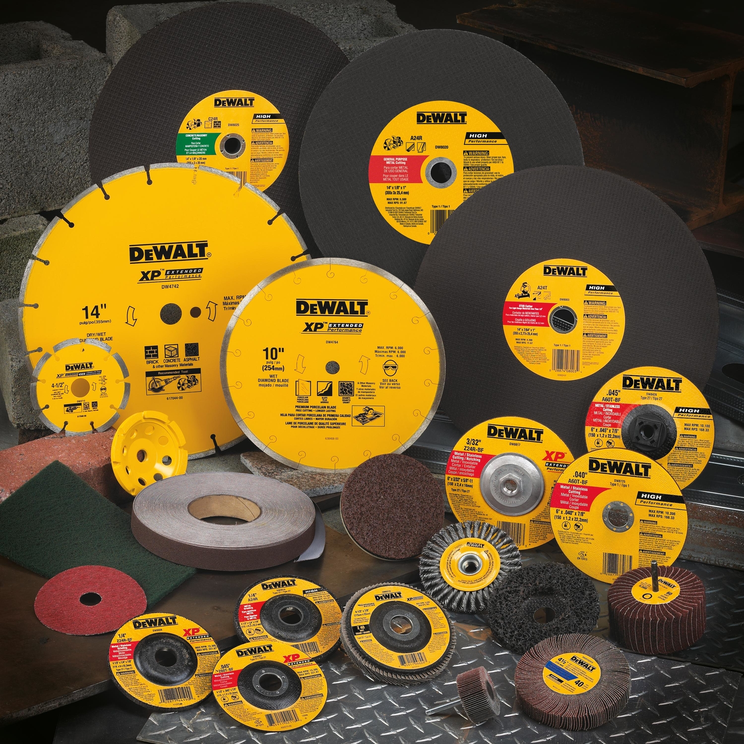 DW High Performance 4.5 in. D X 7/8 in. Grinding Wheel