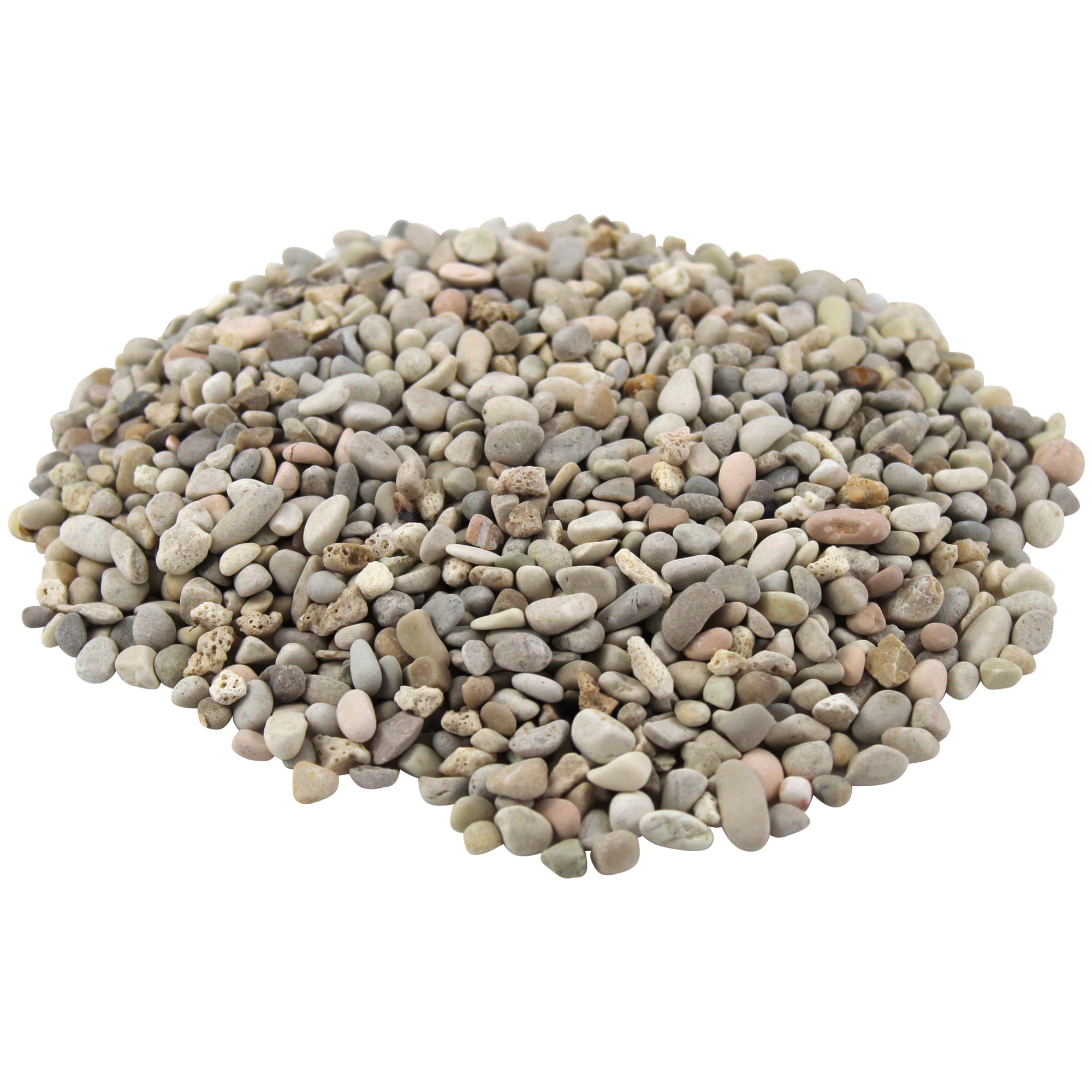 Rainforest Outdoor Decorative Natural Stone, Natural Stone Gravel, Cream, 30lbs.