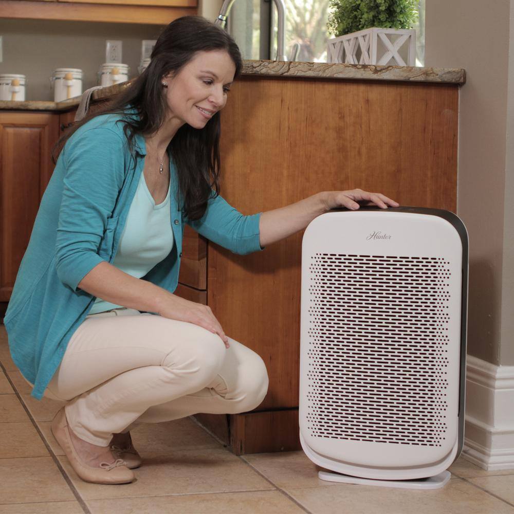 Hunter HP700 True HEPA Medium Console Air Purifier HP700WH