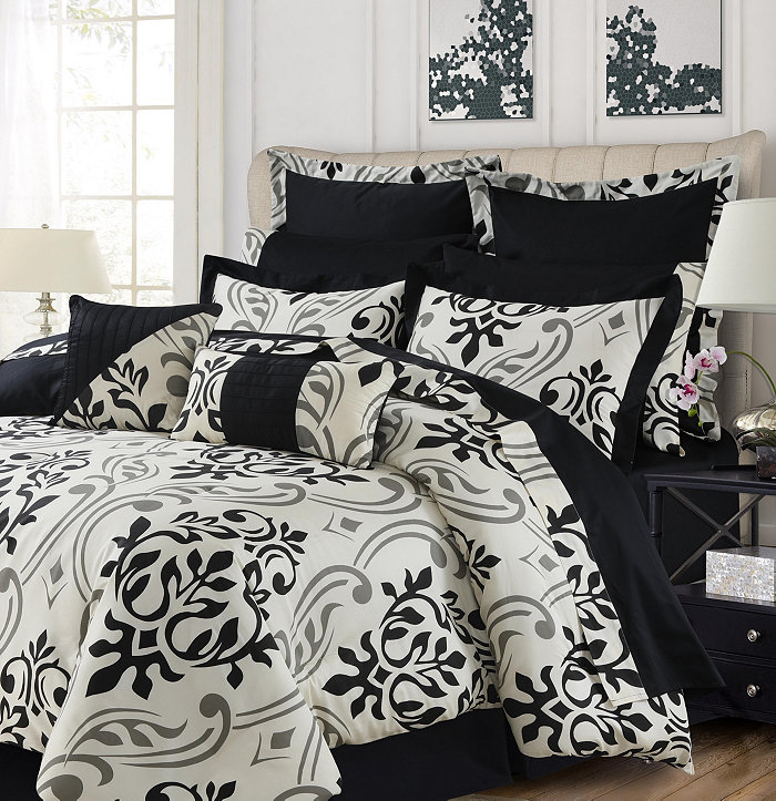 Tribeca Living Prague 12-Pc. Cotton Full Comforter Set