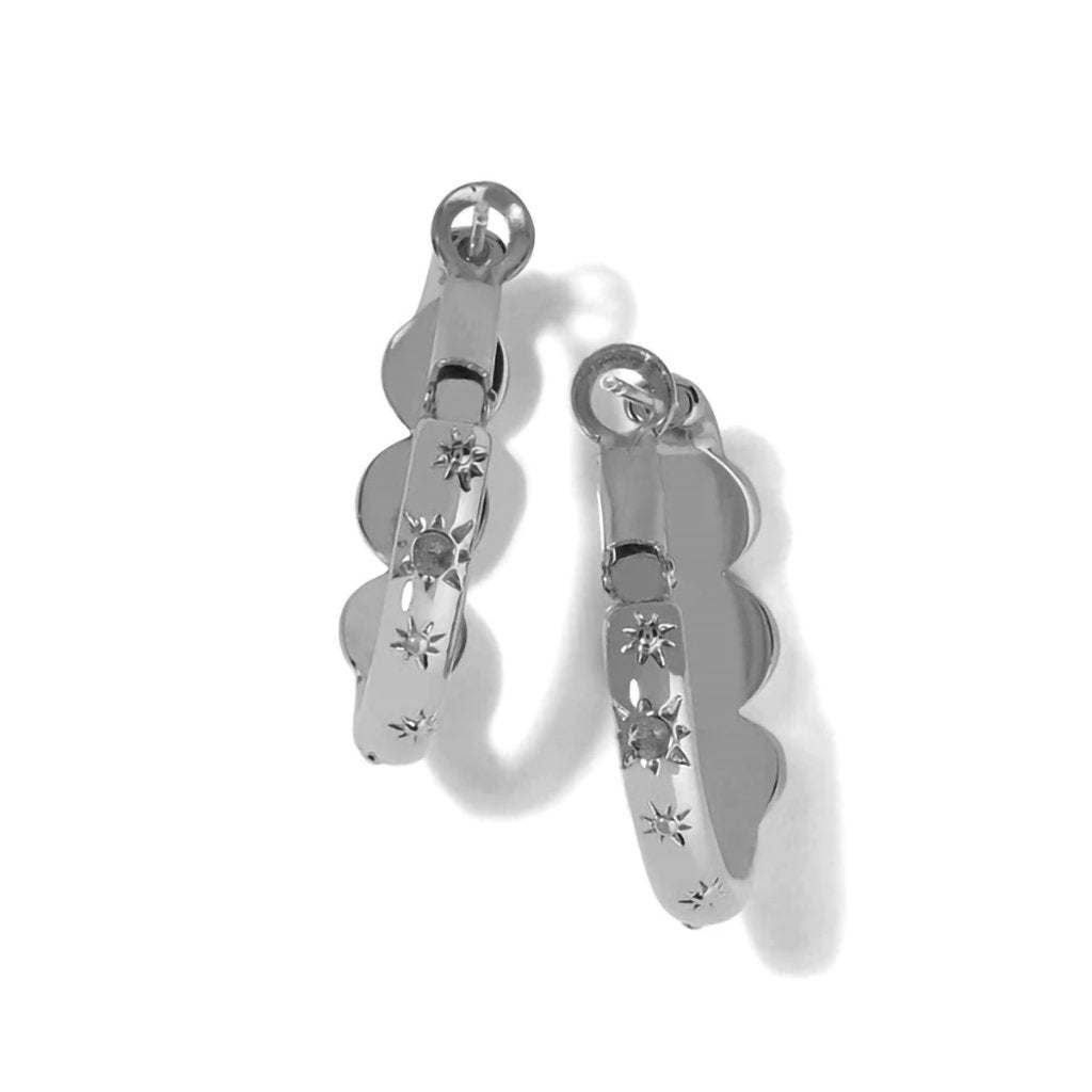 Brighton  Halo Gems Trio Hoop Earrings in Silver-Multi