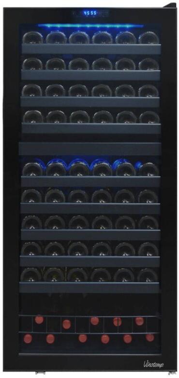 Vinotemp VT122TS2Z Butler Series 24 Inch Black Wine Cooler