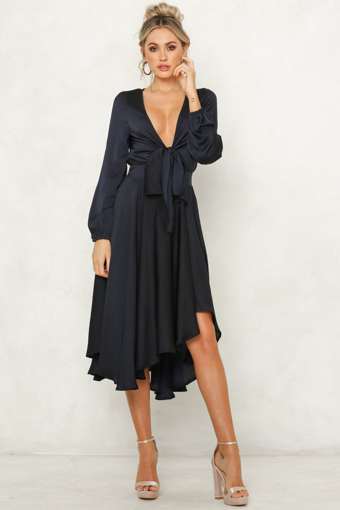 Nothing Without You Midi Dress Navy