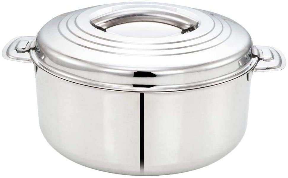 Tabakh 7.5-Liter Stainless Steel Casserole Hot-Pot Food Warmer and Serving Bowl， 7500ml