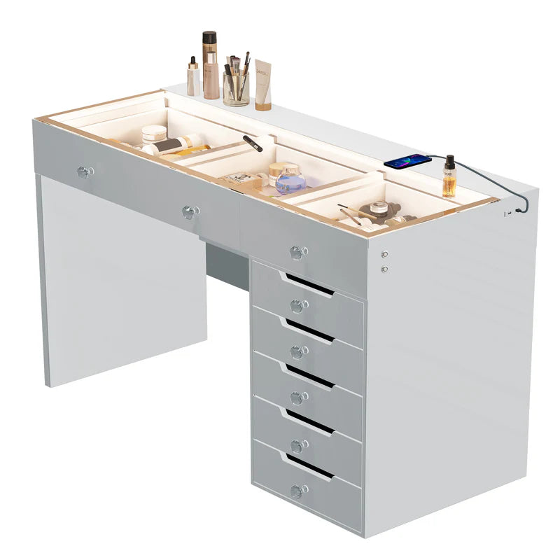 Diana Vanity Desk - 8 Storage Drawers VNT-Diana-8-WHT