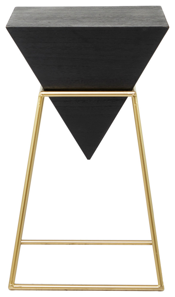 Modern Black Wood Accent Table 562391   Contemporary   Side Tables And End Tables   by Brimfield  ampMay  Houzz