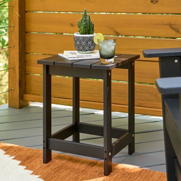 Hampton All Weather Poly Lumber Outdoor Square Patio Side Table