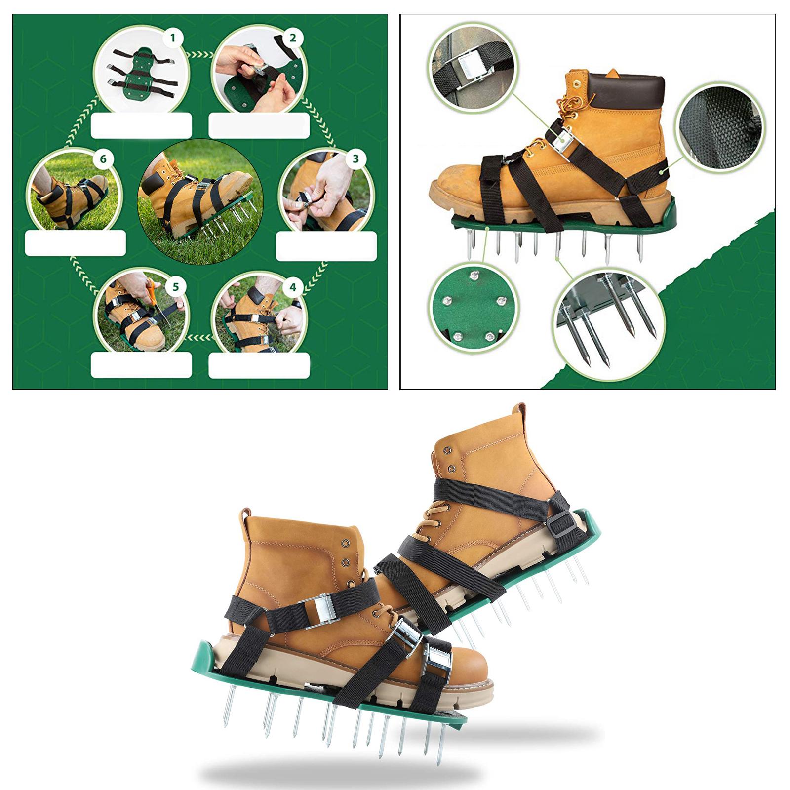 Lawn Aerator Shoes with Straps Lawn Aerator Lawn Aerator for Garden Outdoor Lawn