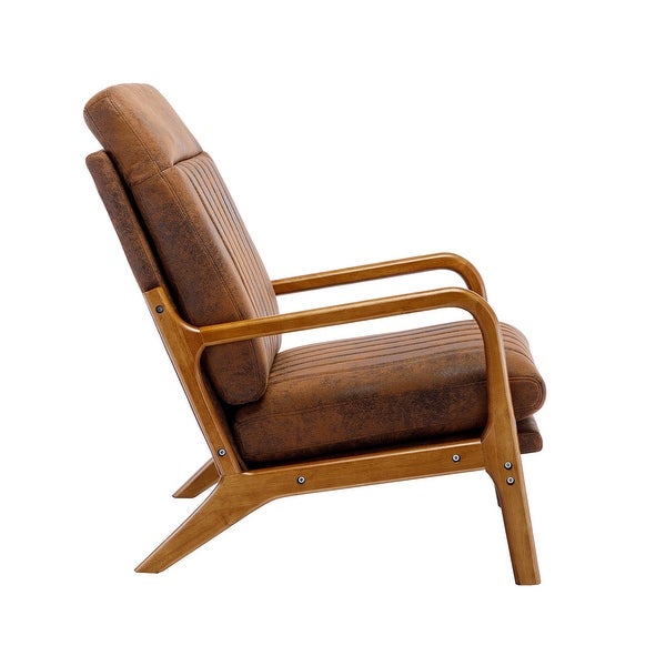 Wood Frame Armchair， Modern Accent Chair Lounge Chair for Living Room