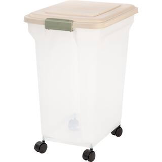 IRIS 55 Qt. Airtight Pet Food Storage in Almond 300662