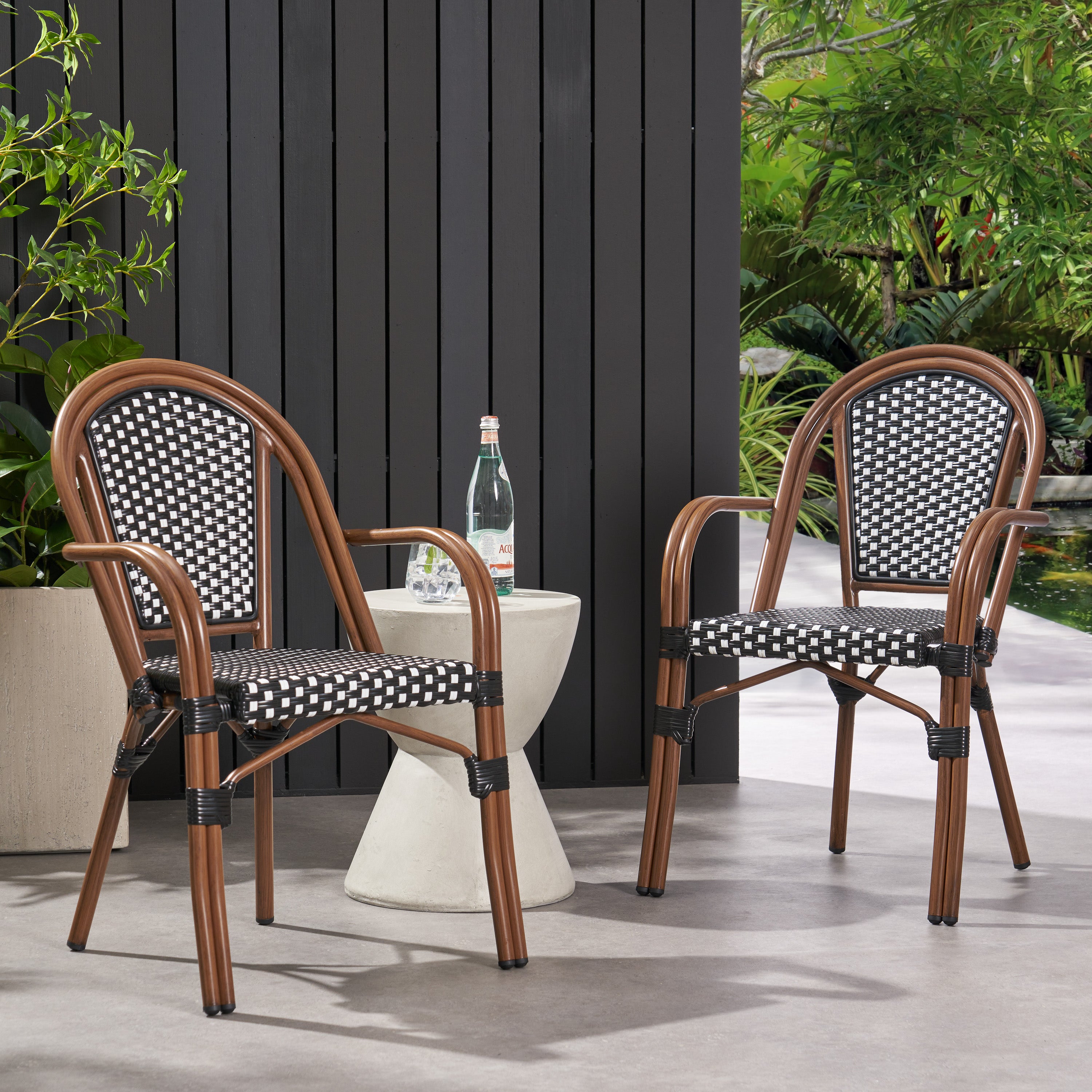 Symonds Outdoor French Bistro Chairs, Set of 2