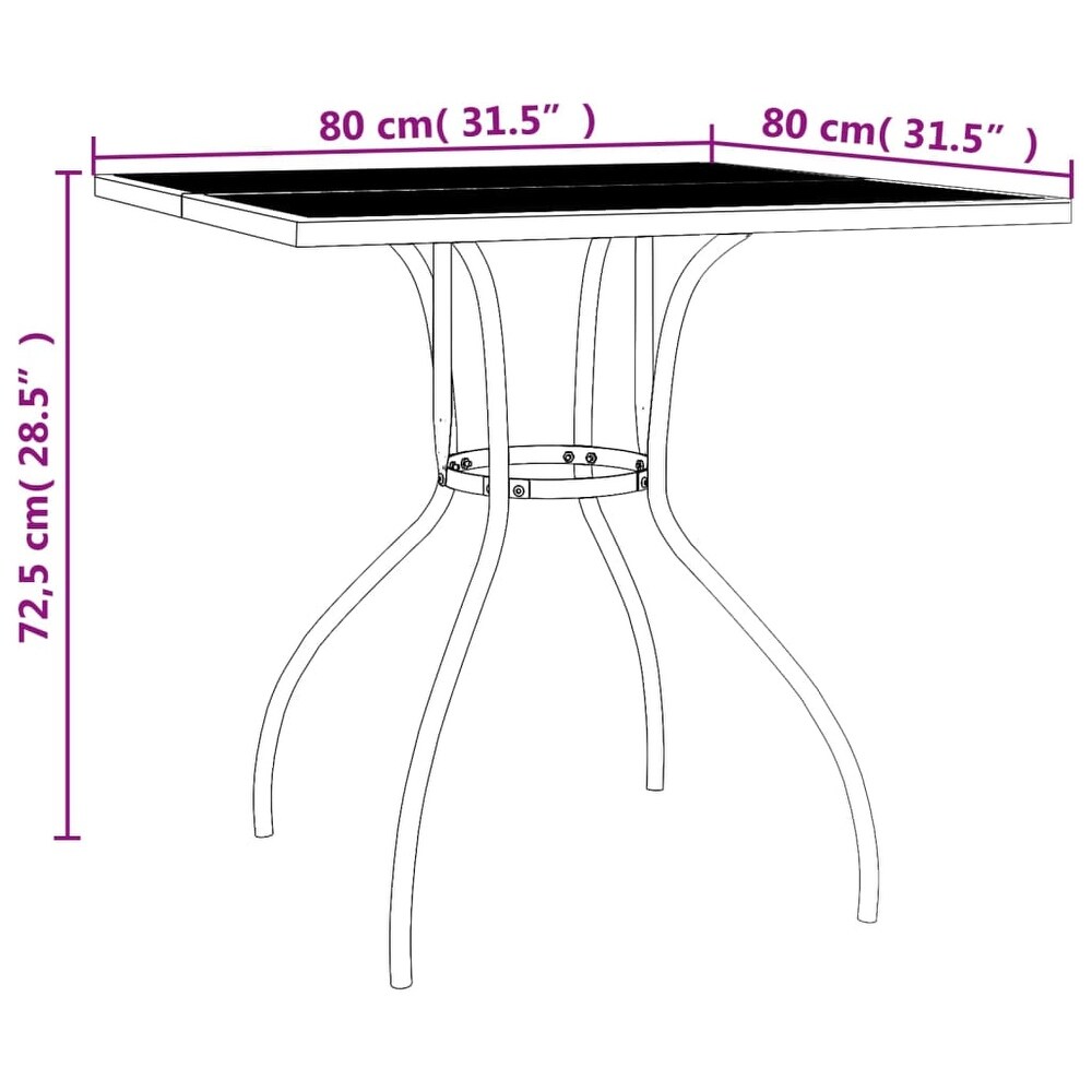 vidaXL Patio Table Anthracite 19.7\