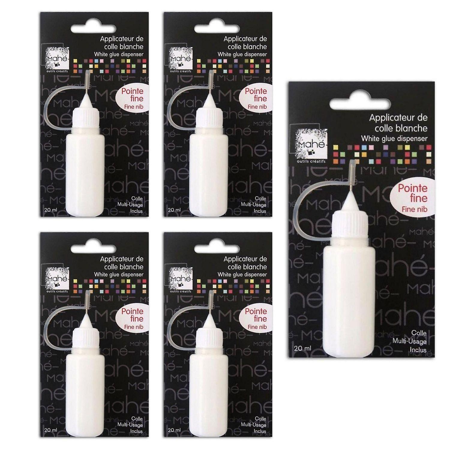 5 tubes of fine point white glue - 20 ml