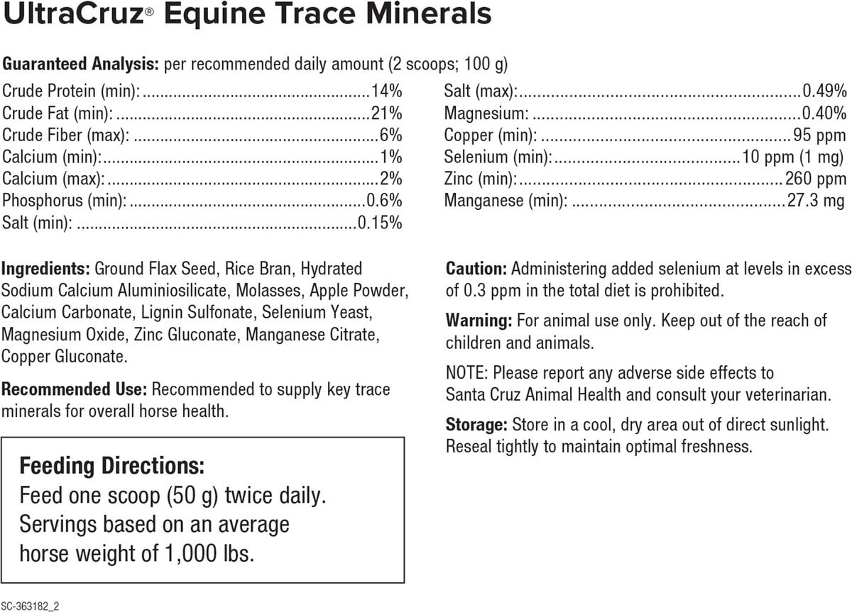 UltraCruz Trace Minerals Nutritional Pellets Horse Supplement