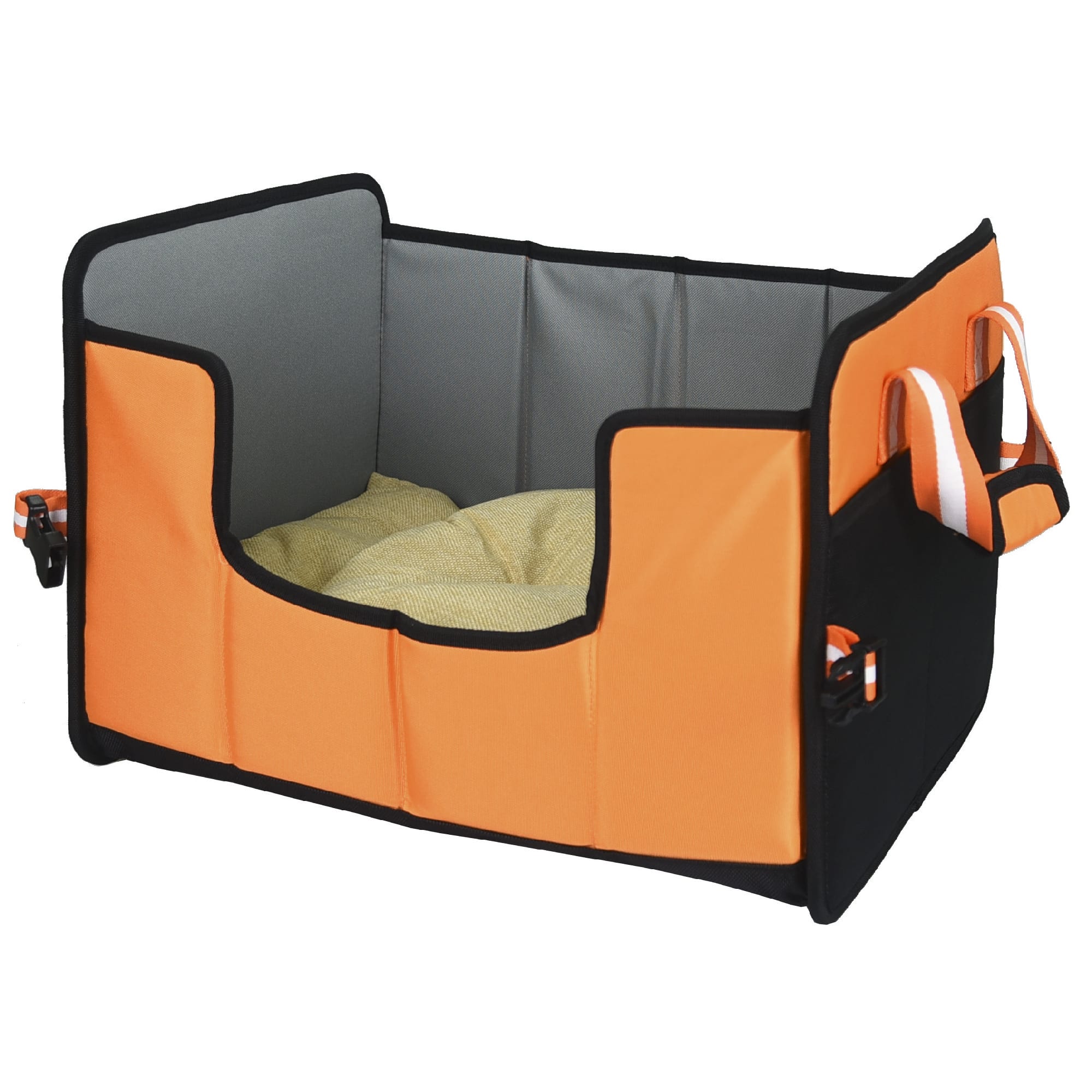 Pet Life Orange Travel-Nest Folding Travel Cat and Dog Bed， 17.7