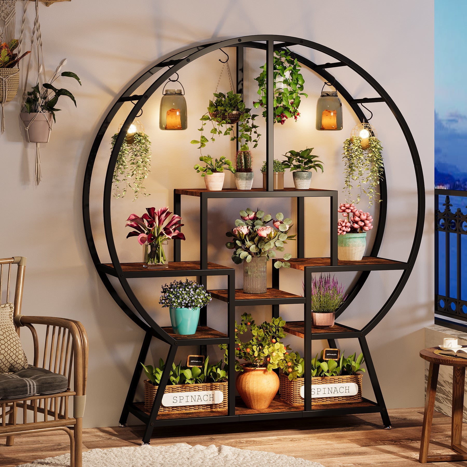 7-Tier Round Plant Stand, 65