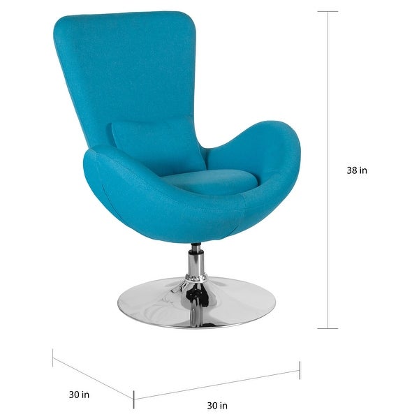 LeatherSoft Swivel Side Reception Chair with Bowed Seat