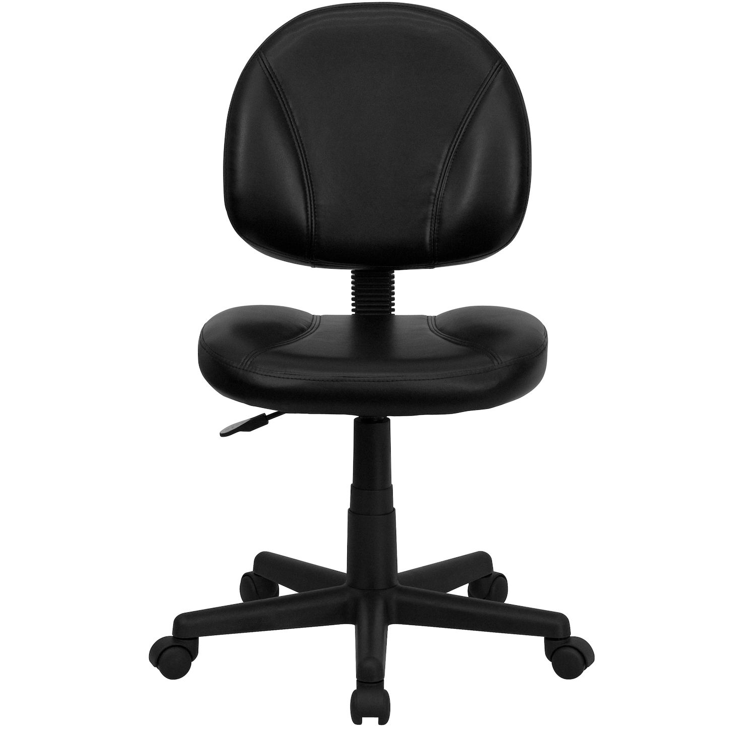 Emma and Oliver Mid-Back Black LeatherSoft Ergonomic Task Office Chair - Back Depth Adjustment