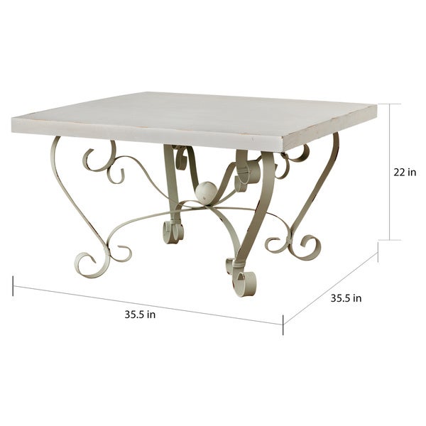 Gracewood Hollow Mouissou Square Metal and Wood Table