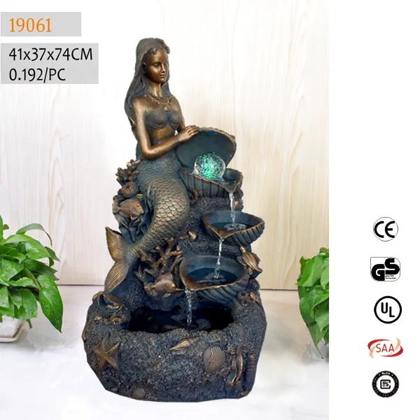 China supplies garden decoration indoor statue polyresin water fountain